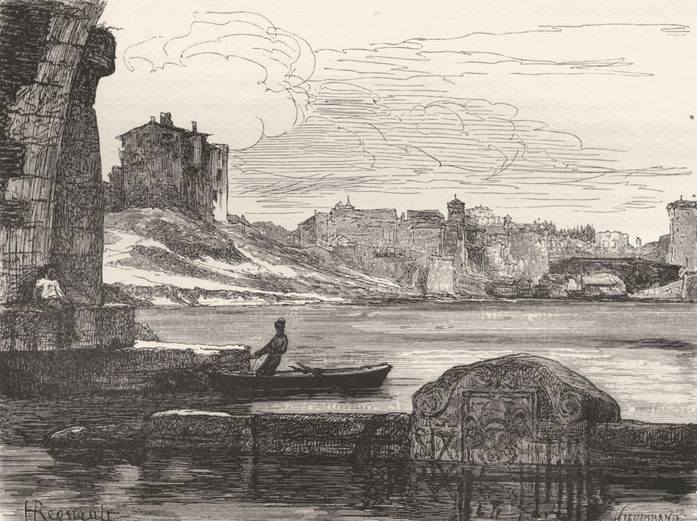 ROME. Quarter of the Tanners 1872 old antique vintage print picture